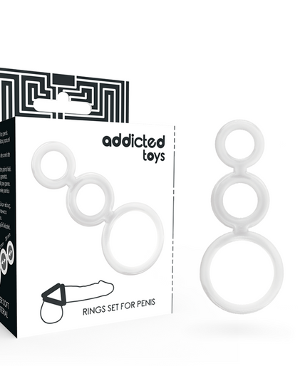 ADDICTED TOYS - RINGS SET FOR PENIS TRANSPARENT ADDICTED TOYS - RINGS SET FOR PENIS TRANSPARENT