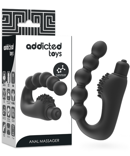 Addicted Toys – Prostatic Anal Massager with Vibration – Black Addicted Toys – Prostatic Anal Massager with Vibration – Black