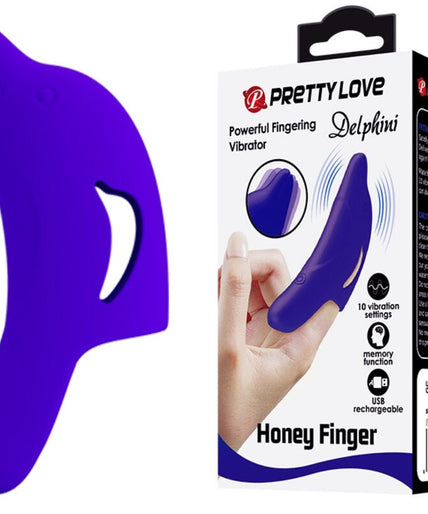 PRETTY LOVE - DELPHINI POWERFUL DARK BLUE FINGER STIMULATOR PRETTY LOVE - DELPHINI POWERFUL DARK BLUE FINGER STIMULATOR