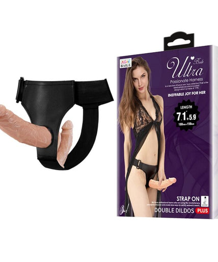 BAILE - ULTRA PASSIONATE DUBBELE DILDO'S MET HARNAS BAILE - ULTRA PASSIONATE DUBBELE DILDO'S MET HARNAS