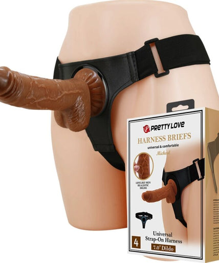 PRETTY LOVE - TUIGJE SLIPS UNIVERSEEL TUIGJE MET DILDO MICHEAL 20 CM ZWART PRETTY LOVE - TUIGJE SLIPS UNIVERSEEL TUIGJE MET DILDO MICHEAL 20 CM ZWART