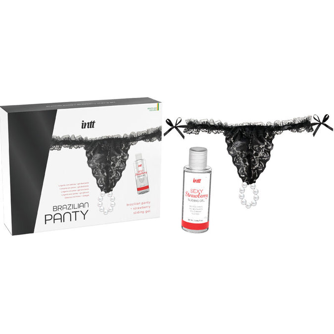 INTT RELEASES - BRAZILIAANSE ZWARTE SLIP MET PARELS EN GLIJGEL 50 ML