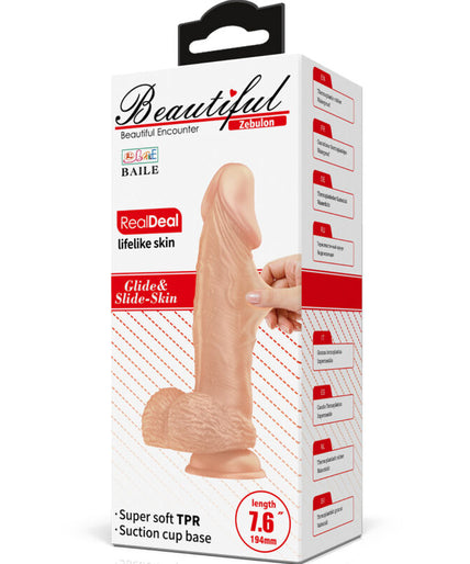 BAILE - PRACHTIGE ONTMOETING ZEBULON FLEXIBELE REALISTISCHE DILDO 19.4 CM NATUREL BAILE - PRACHTIGE ONTMOETING ZEBULON FLEXIBELE REALISTISCHE DILDO 19.4 CM NATUREL