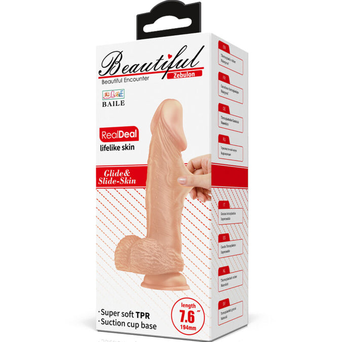 Baile – Beautiful Encounter Zebulon Flexible Realistic Dildo Natural 19.4 cm