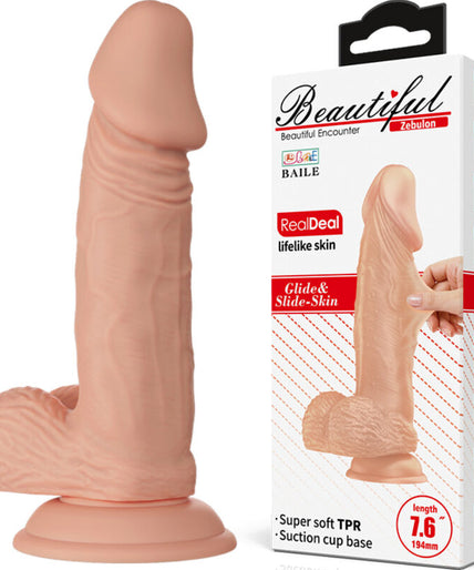 BAILE - PRACHTIGE ONTMOETING ZEBULON FLEXIBELE REALISTISCHE DILDO 19.4 CM NATUREL BAILE - PRACHTIGE ONTMOETING ZEBULON FLEXIBELE REALISTISCHE DILDO 19.4 CM NATUREL
