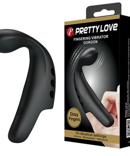 PRETTY LOVE - BLACK GORGON VIBRATOR THIMBLE PRETTY LOVE - BLACK GORGON VIBRATOR THIMBLE