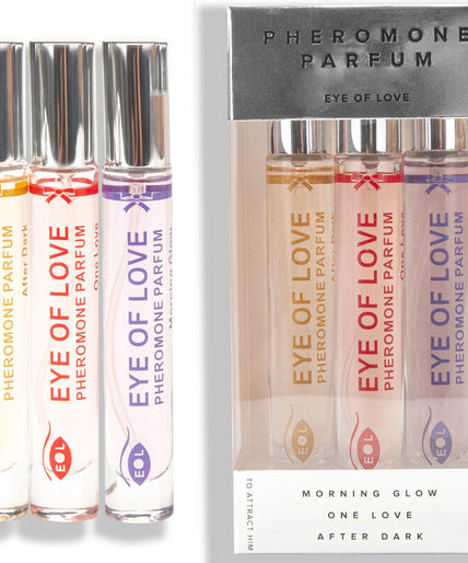 EYE OF LOVE - EOL PHR PARFUM 10 ML SET/3 - MORNING GLOW, ONE LOVE, AFTER DARK EYE OF LOVE - EOL PHR PARFUM 10 ML SET/3 - MORNING GLOW, ONE LOVE, AFTER DARK