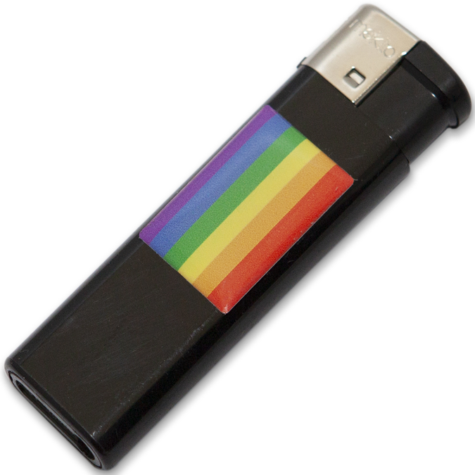 Pride – Lichter zwart met LGBT-vlag