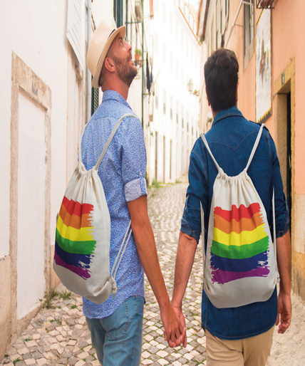 PRIDE - COTTON LGBT FLAG BACKPACK PRIDE - COTTON LGBT FLAG BACKPACK