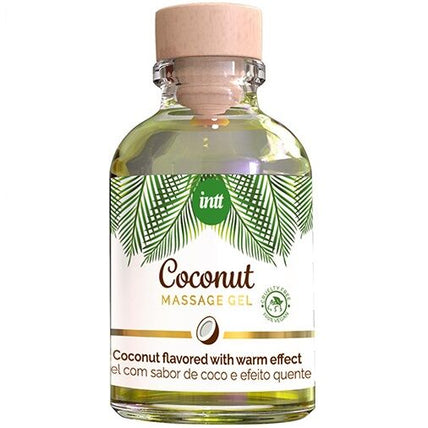 INTT - VEGAN MASSAGE GEL WITH COCONUT FLAVOR AND HEATING EFFECT INTT - VEGAN MASSAGE GEL WITH COCONUT FLAVOR AND HEATING EFFECT