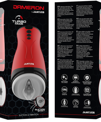 JAMYJOB - DAMERON SUCTION AND VIBRATION MASTURBATOR JAMYJOB - DAMERON SUCTION AND VIBRATION MASTURBATOR