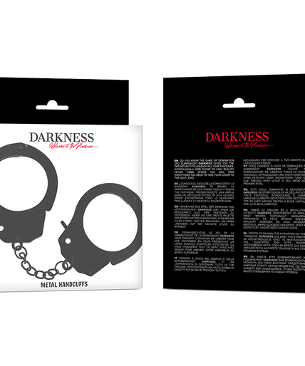 DARKNESS - METAL HANDCUFFS FOR BLACK HANDS DARKNESS - METAL HANDCUFFS FOR BLACK HANDS