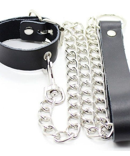 OHMAMA FETISH - PENIS NECKLACE AND LEATHER STRAP WITH METAL CHAIN OHMAMA FETISH - PENIS NECKLACE AND LEATHER STRAP WITH METAL CHAIN