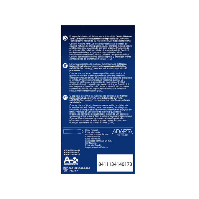 CONTROL - ADAPTA NATURE EXTRALUBE CONDOMS 12 STUKS