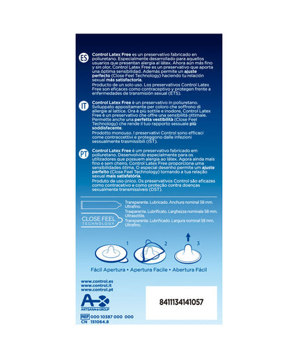 CONTROL - FREE SIN LATEX CONDOMS 5 UNITS CONTROL - FREE SIN LATEX CONDOMS 5 UNITS