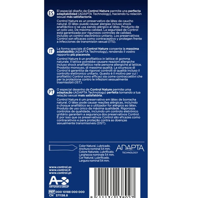 CONTROL - ADAPTA NATURE CONDOMS 6 STUKS