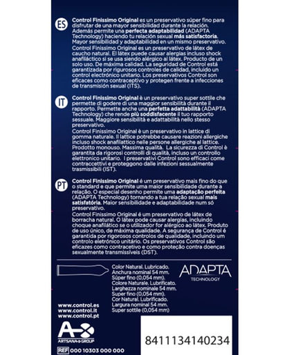 CONTROL - FINISSIMO ORIGINAL 6 STUKS CONTROL - FINISSIMO ORIGINAL 6 STUKS