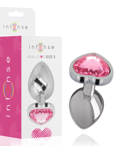 Intense – Aluminum Metal Anal Plug Pink Heart Size S Intense – Aluminum Metal Anal Plug Pink Heart Size S
