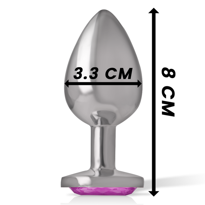 Intense – Aluminium Metall Analplug Pinkes Herz Größe M