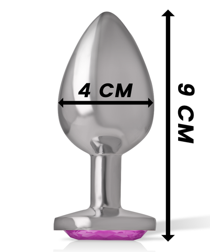 INTENSE - ALUMINUM METAL ANAL PLUG PINK HEART SIZE L INTENSE - ALUMINUM METAL ANAL PLUG PINK HEART SIZE L
