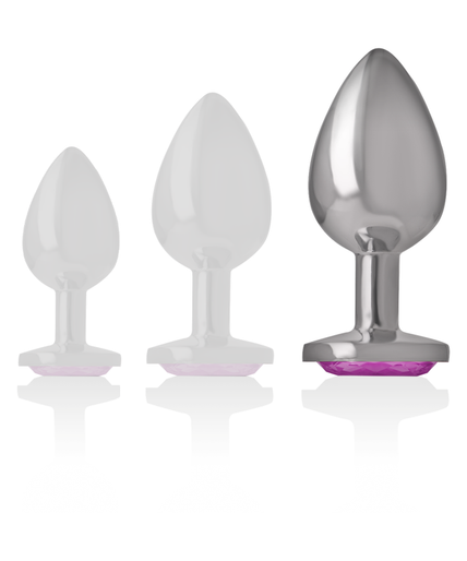 INTENSE - ALUMINUM METAL ANAL PLUG PINK HEART SIZE L INTENSE - ALUMINUM METAL ANAL PLUG PINK HEART SIZE L