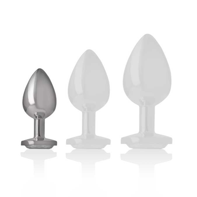 INTENSE - WIT HART ANALPLUG VAN ALUMINIUM MAAT S