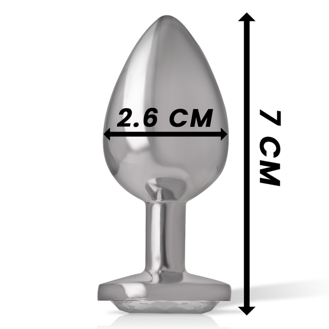 INTENSE - WIT HART ANALPLUG VAN ALUMINIUM MAAT S