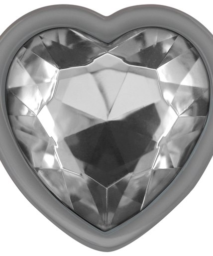 INTENSE - ANAL PLUG METAL ALUMINUM WHITE HEART SIZE L INTENSE - ANAL PLUG METAL ALUMINUM WHITE HEART SIZE L
