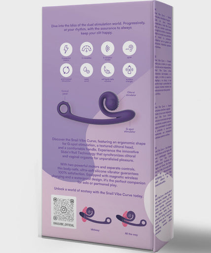 SNAIL VIBE - CURVE VIBRATOR PURPLE SNAIL VIBE - CURVE VIBRATOR PURPLE