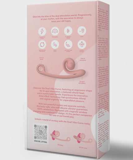 SNAIL VIBE - CURVE VIBRATOR PEACH SNAIL VIBE - CURVE VIBRATOR PEACH