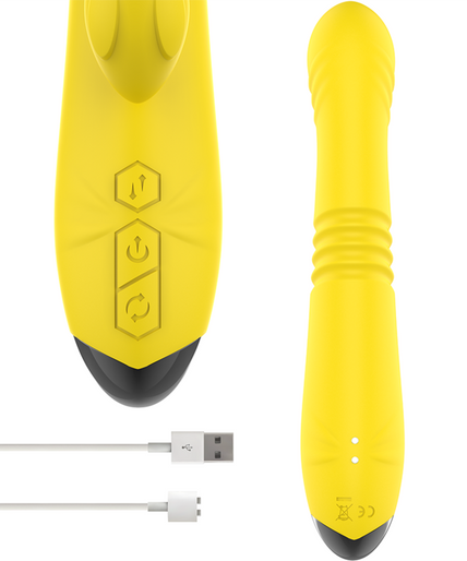 INTENSE - TOKY MULTIFUNCTIONELE VIBRATOR OP & NEER MET CLITORALE STIMULATOR GEEL INTENSE - TOKY MULTIFUNCTIONELE VIBRATOR OP & NEER MET CLITORALE STIMULATOR GEEL