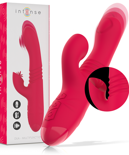 INTENSE - DUA MULTIFUNCTION RECHARGEABLE UP & DOWN VIBRATOR WITH RED TONGUE INTENSE - DUA MULTIFUNCTION RECHARGEABLE UP & DOWN VIBRATOR WITH RED TONGUE