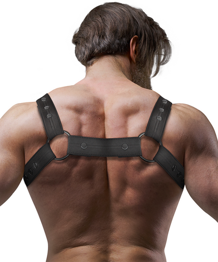 FETISH SUBMISSIVE ATTITUDE - ADJUSTABLE NEOPRENE CHEST SPORTS HARNESS FOR MEN FETISH SUBMISSIVE ATTITUDE - ADJUSTABLE NEOPRENE CHEST SPORTS HARNESS FOR MEN