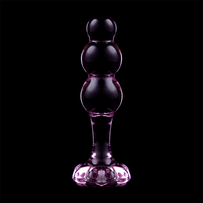 NEBULA SERIES BY IBIZA - MODEL 1 ANAALPLUG BOROSILICAATGLAS ROZE 10,5 CM -Ø- 3 CM