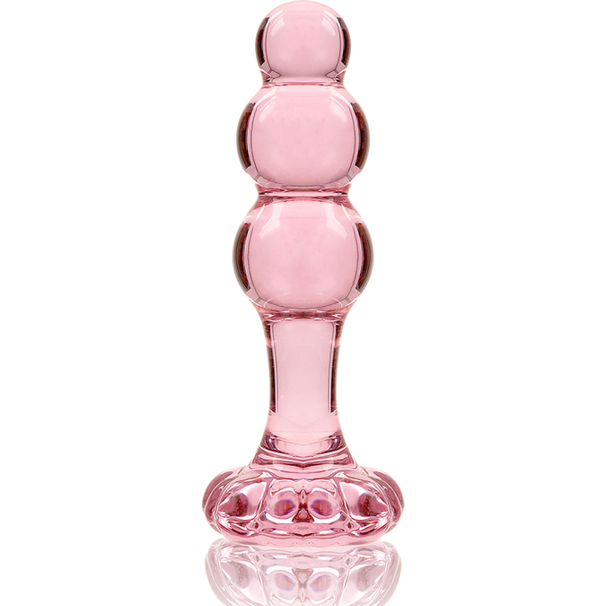 NEBULA SERIES BY IBIZA - MODEL 1 ANAALPLUG BOROSILICAATGLAS ROZE 10,5 CM -Ø- 3 CM