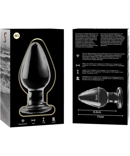 NEBULA SERIES BY IBIZA - MODEL 3 ANAL PLUG BOROSILICATE GLASS TRANSPARENT 11 CM -O- 5 CM NEBULA SERIES BY IBIZA - MODEL 3 ANAL PLUG BOROSILICATE GLASS TRANSPARENT 11 CM -O- 5 CM