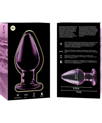 NEBULA SERIES BY IBIZA - MODEL 3 ANAL PLUG BOROSILICATE GLASS PINK 11 CM -O- 5 CM NEBULA SERIES BY IBIZA - MODEL 3 ANAL PLUG BOROSILICATE GLASS PINK 11 CM -O- 5 CM
