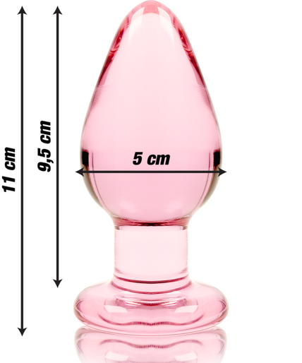 NEBULA SERIES BY IBIZA - MODEL 3 ANAL PLUG BOROSILICATE GLASS PINK 11 CM -O- 5 CM NEBULA SERIES BY IBIZA - MODEL 3 ANAL PLUG BOROSILICATE GLASS PINK 11 CM -O- 5 CM