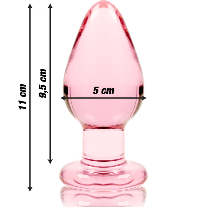 NEBULA SERIE VAN IBIZA - MODEL 3 ANALE PLUG BOROSILICAATGLAS ROZE 11 CM -O- 5 CM