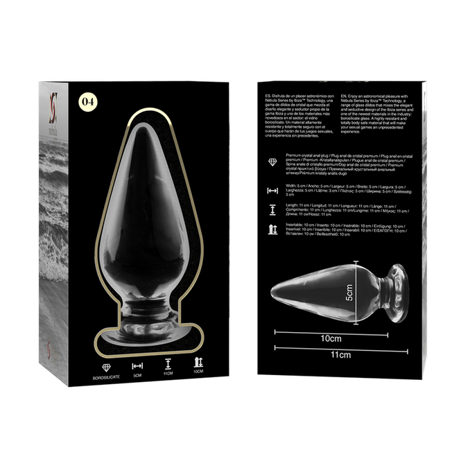 NEBULA SERIES BY IBIZA - MODEL 4 ANAL PLUG BOROSILICAATGLAS HELDER 11 CM -O- 5 CM