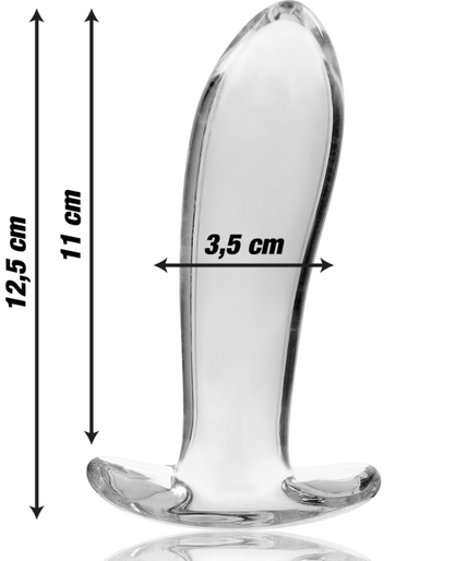 NEBULA SERIES BY IBIZA - MODEL 5 ANAL PLUG BOROSILICATE GLASS CLEAR 12.5 CM -O- 3.5 CM NEBULA SERIES BY IBIZA - MODEL 5 ANAL PLUG BOROSILICATE GLASS CLEAR 12.5 CM -O- 3.5 CM