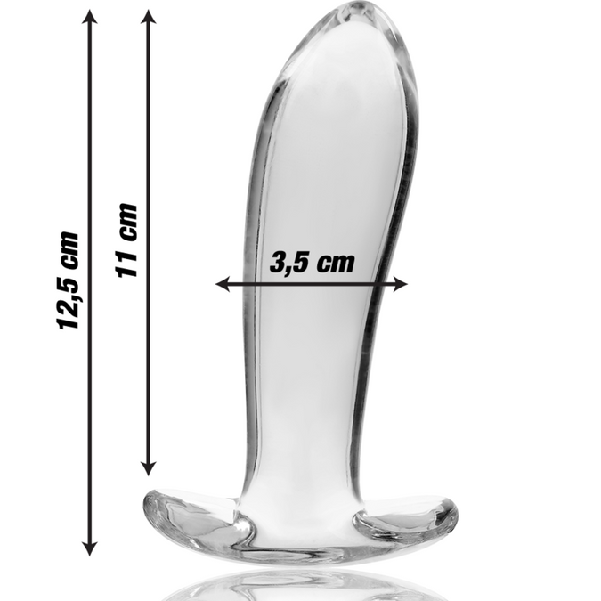 NEBULA SERIE VAN IBIZA - MODEL 5 ANALE PLUG BOROSILICAATGLAS HELDER 12,5 CM -O- 3,5 CM