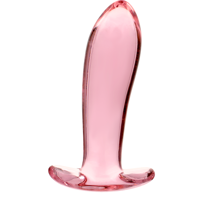 NEBULA SERIES BY IBIZA - MODEL 5 ANALE PLUG BOROSILICAATGLAS ROZE 12,5 CM -Ø- 3,5 CM