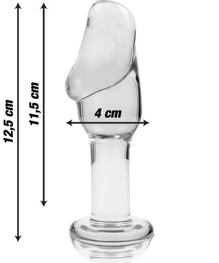 NEBULA SERIES BY IBIZA - MODEL 6 ANAL PLUG BOROSILICATE GLASS CLEAR 12.5 CM -O- 4 CM NEBULA SERIES BY IBIZA - MODEL 6 ANAL PLUG BOROSILICATE GLASS CLEAR 12.5 CM -O- 4 CM