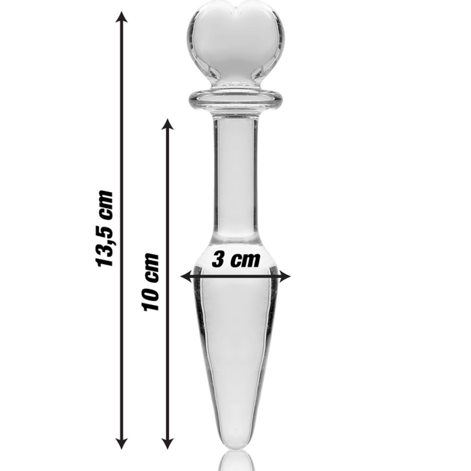 NEBULA SERIES BY IBIZA - MODEL 7 ANALE PLUG BOROSILICAATGLAS HELDER 13,5 CM -O- 3 CM