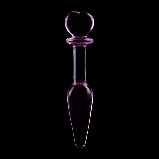 NEBULA SERIES BY IBIZA - MODEL 7 ANALPLUG BOROSILICAATGLAS ROZE 13,5 CM -O- 3 CM