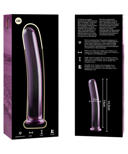 NEBULA SERIES BY IBIZA - MODEL 8 DILDO BOROSILICATE GLASS PINK 14.5 CM -O- 2 CM NEBULA SERIES BY IBIZA - MODEL 8 DILDO BOROSILICATE GLASS PINK 14.5 CM -O- 2 CM