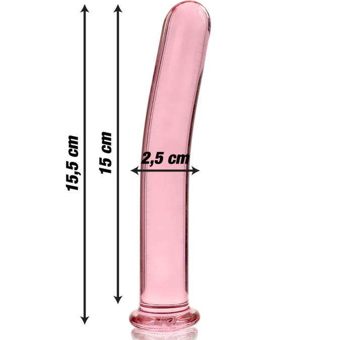 NEBULA-SERIE VAN IBIZA - MODEL 9 DILDO BOROSILICAATGLAS ROZE 15,5 CM -Ø- 2,5 CM