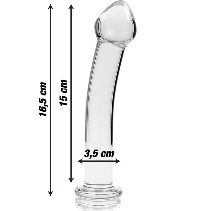NEBULA SERIE VAN IBIZA - MODEL 11 DILDO BOROSILICAATGLAS HELDER 16 CM -O- 3 CM