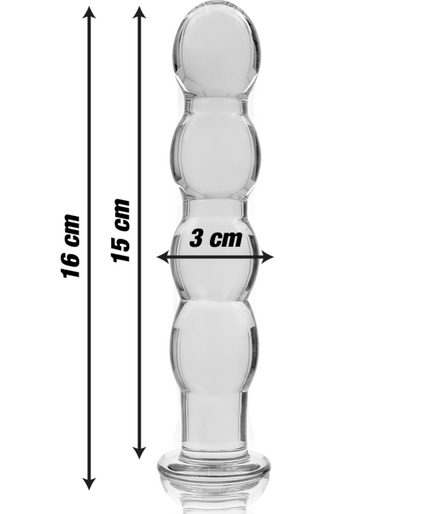 NEBULA SERIES BY IBIZA - MODEL 10 DILDO BOROSILICATE GLASS CLEAR 16.5 CM -O- 3.5 CM NEBULA SERIES BY IBIZA - MODEL 10 DILDO BOROSILICATE GLASS CLEAR 16.5 CM -O- 3.5 CM